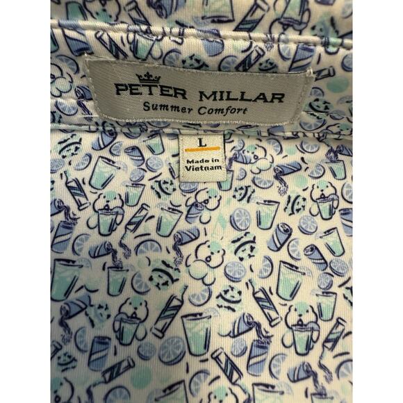 Peter Millar Summer Comfort Polo Mens L Dazed and Transfused Caddyshack Gopher - Picture 3 of 13